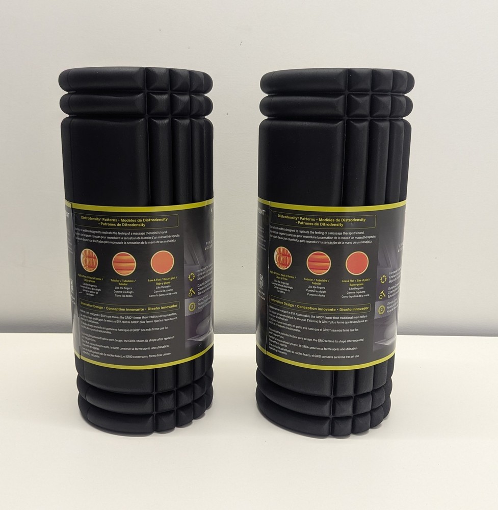 2 - Trigger Point Grid FOAM ROLLERS (13"x 5-3/8") Deep Tissue Massage NEW