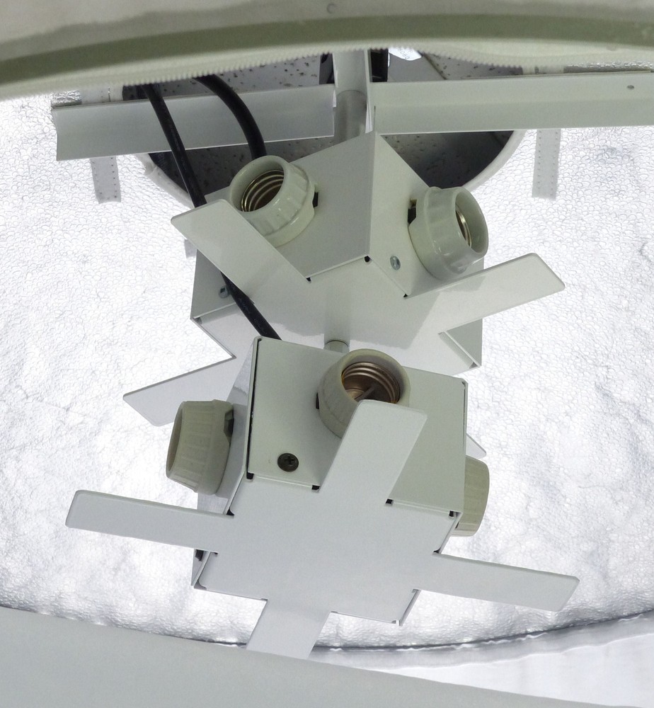 ALZO Duplex Socket Drum Space Light and Diffuser with 8 Bulb Capacity, No Bulbs