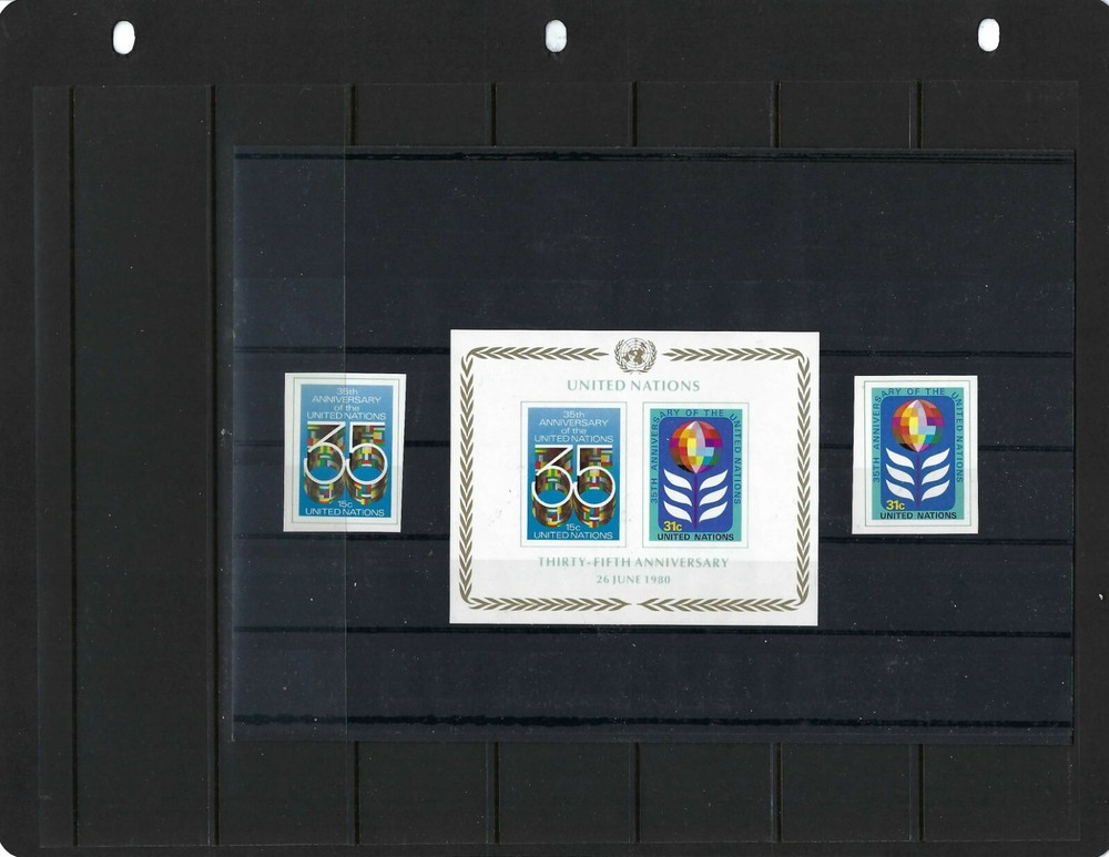 1980 35th Anniversary SS & SS Singles - New York Office - MNH - (613)