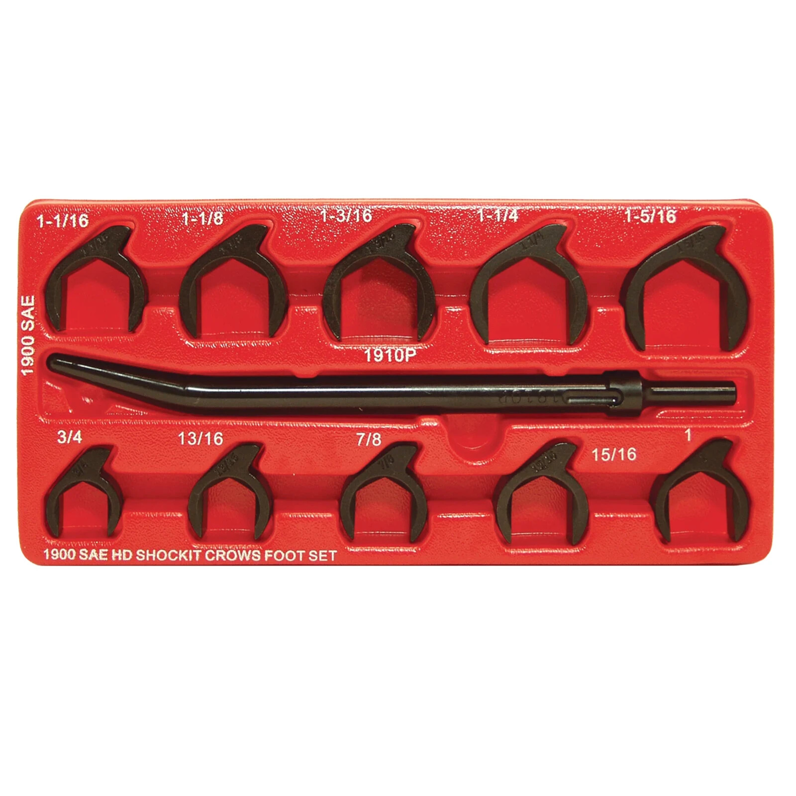 LTI by Milton@ 10 Piece SAE Shockit Crows Foot Set - Heavy Duty Industrial Hydra