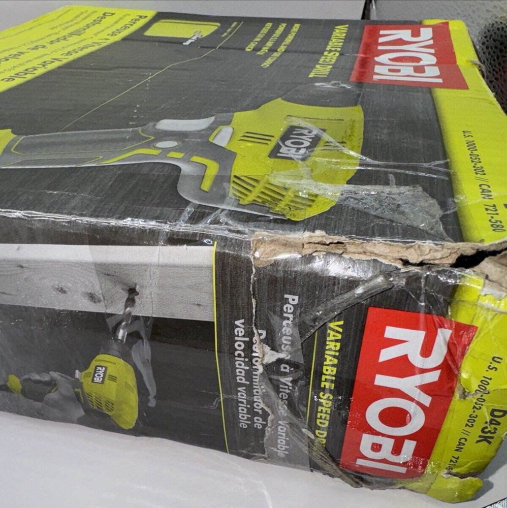 Ryobi Variable Speed 3/8" Compact Drill/Driver D43K Keyless Chuck with Tool Bag