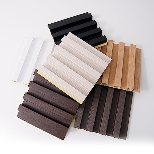 Slat Wall Panel for Modern Decor, WPC Acoustic Diffuser 6*6 6 Samples Pack