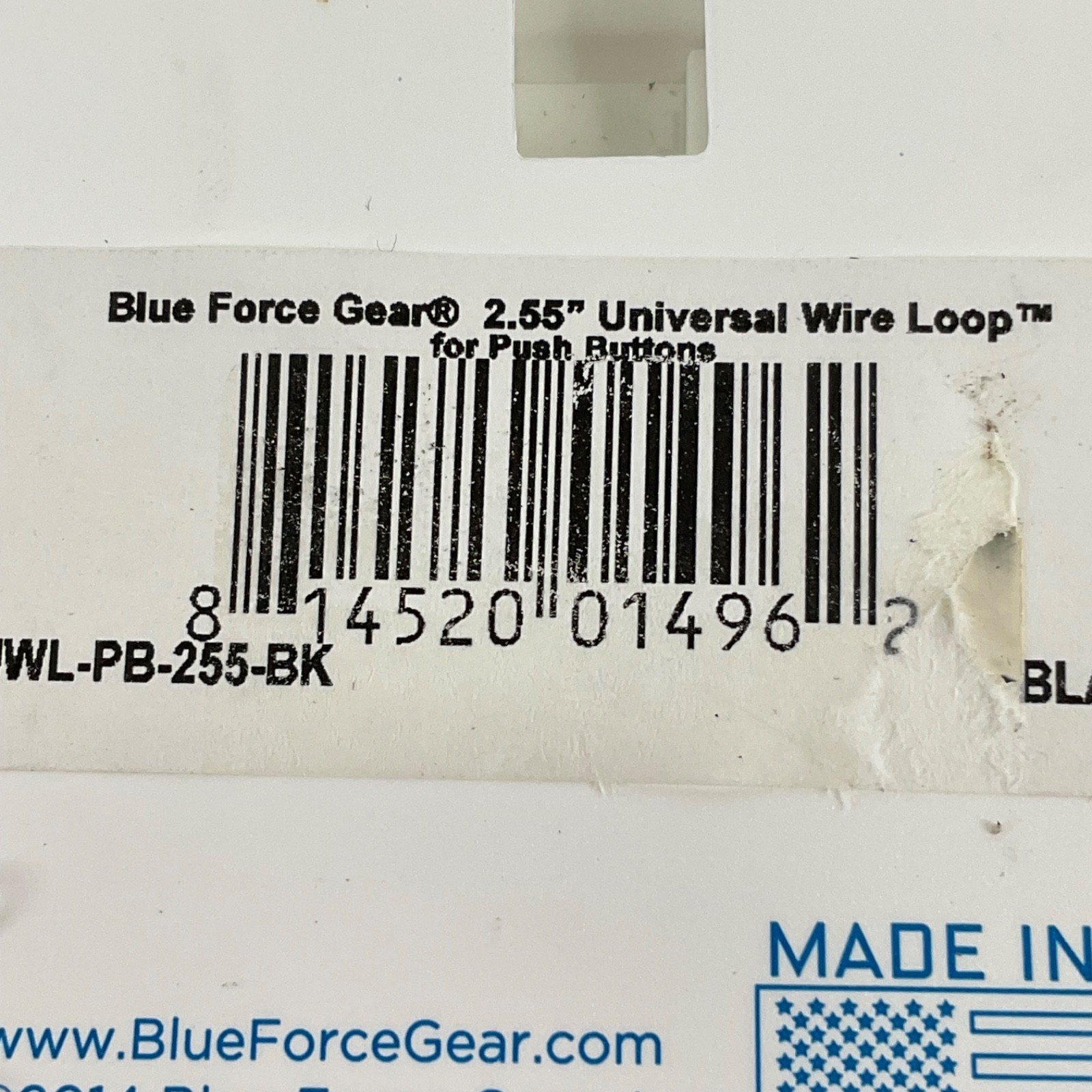 Blue Force Gear Universal Wire Loop UWL-PB-255 2.55 inch Sling attachment Point