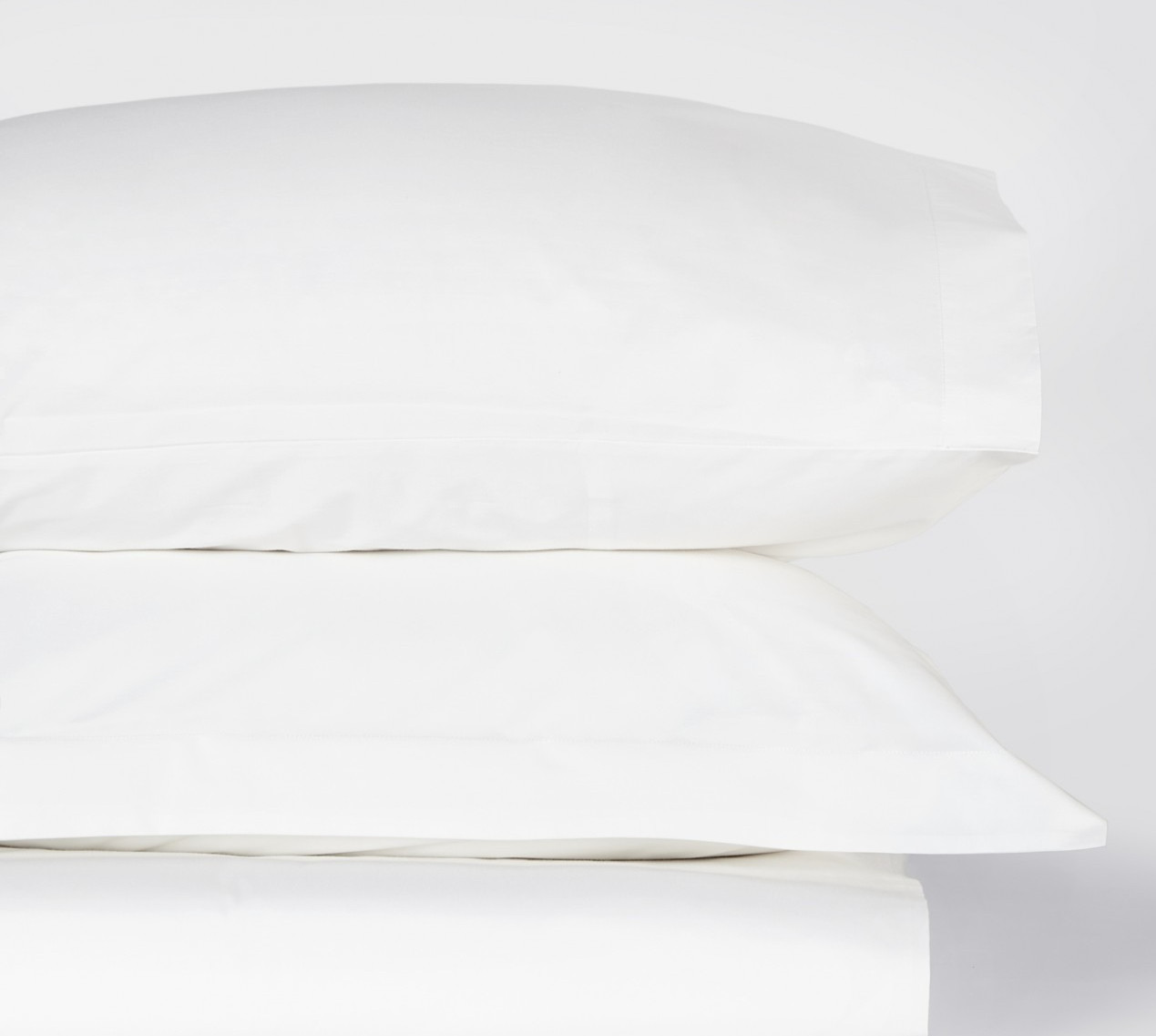 Sferra White King Pillowcase (1) 300TC Pima Cotton Sateen Murano Hospitality