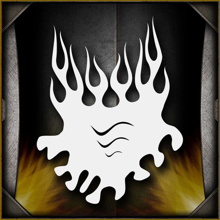 Flames 10 Airbrush Stencil Template Airsick