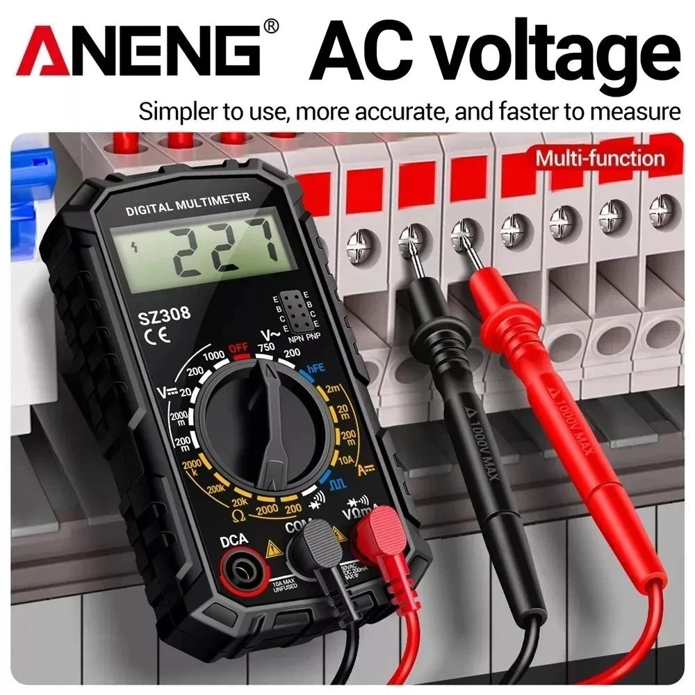 Portable Digital Multimeter AC DC Voltmeter Ammeter Ohmmeter Volt Tester Meter