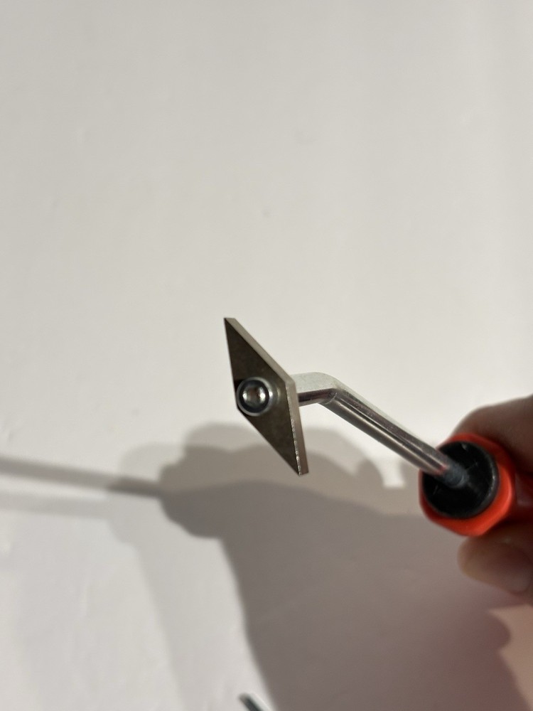 Grout Removal Tool with Angled Handle & Replaceable Carbide Tips + Allen Key