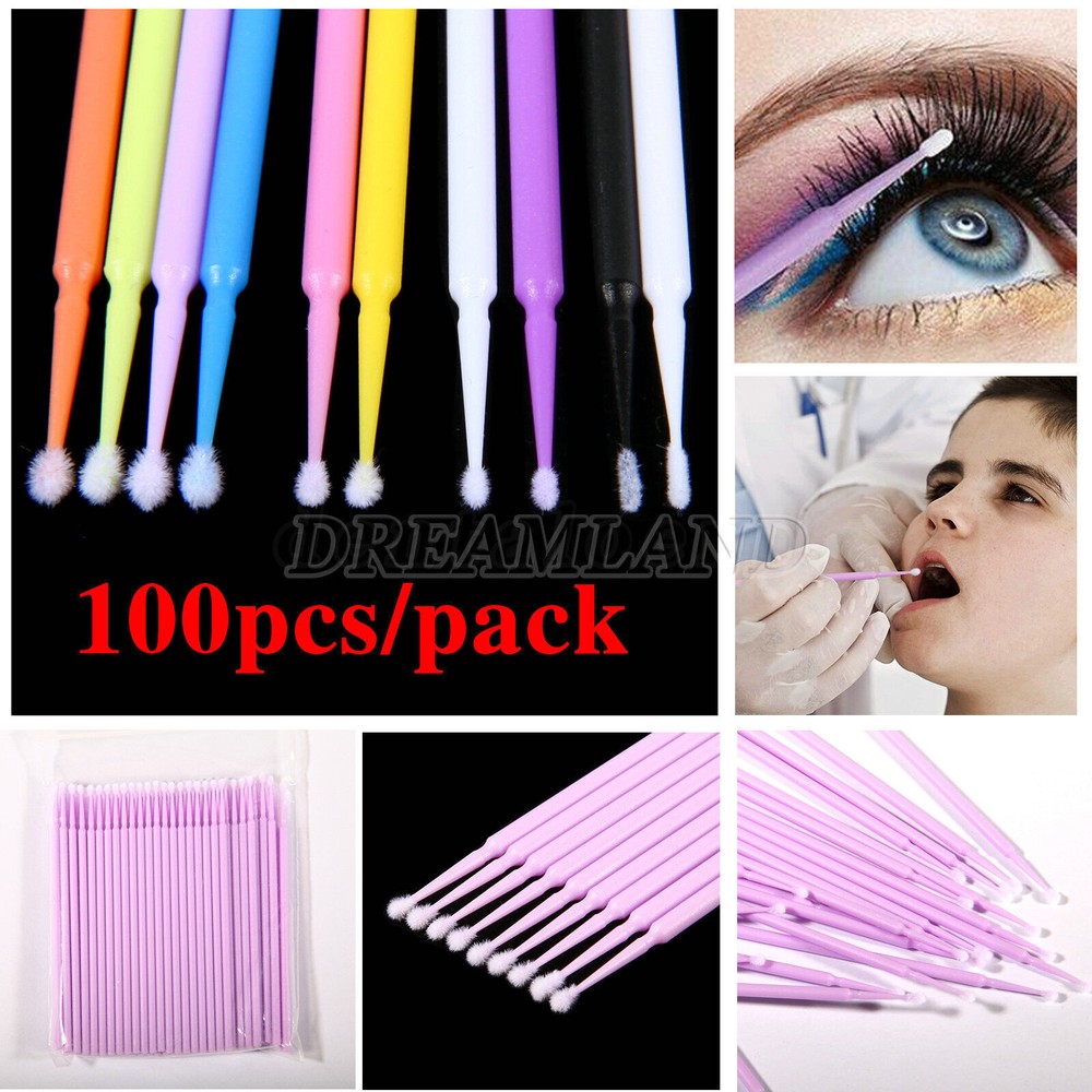 NEW Dental Microbrush Disposable Applicators Tips Micro Brush Cleaning 4Sizes