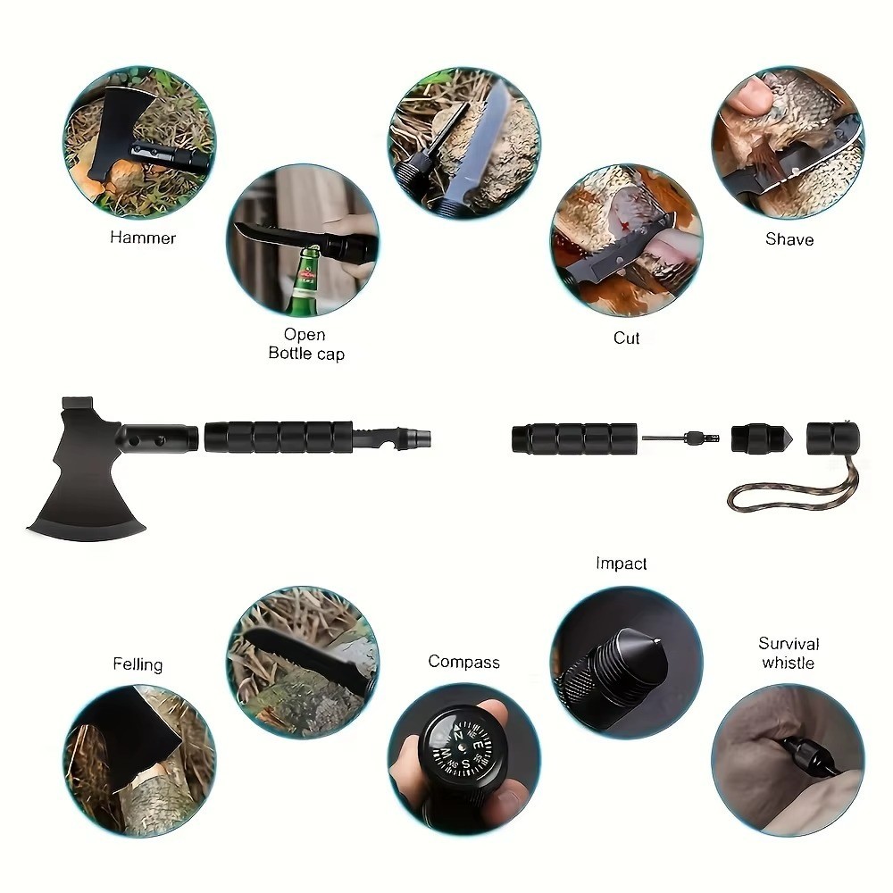 Survival and Camping Axe Tomahawk with multi tools