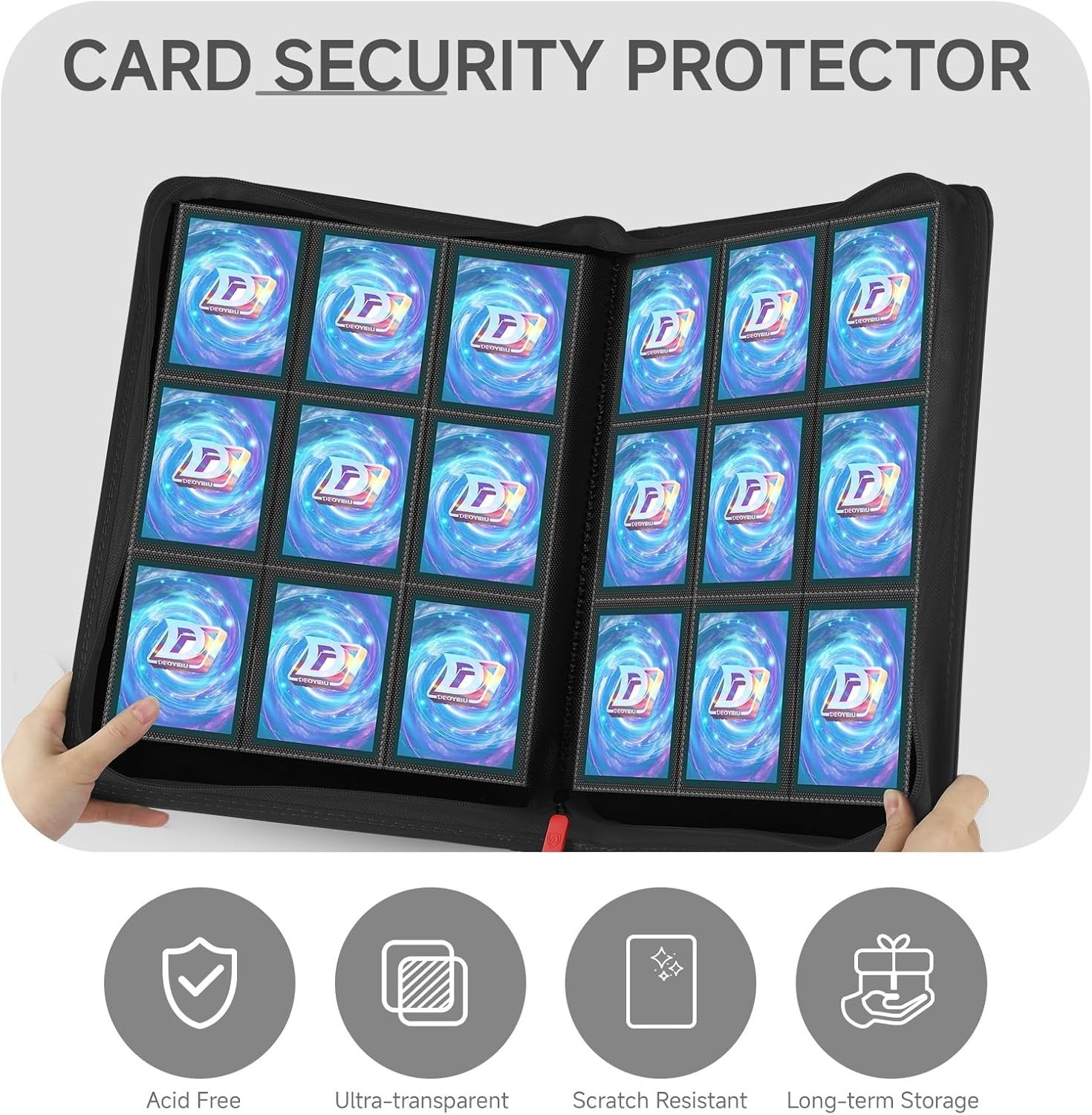 Vault X 9 Pocket Trading Card Zip Binder, 360 Cards, Premium Exo-Tec Album Mater