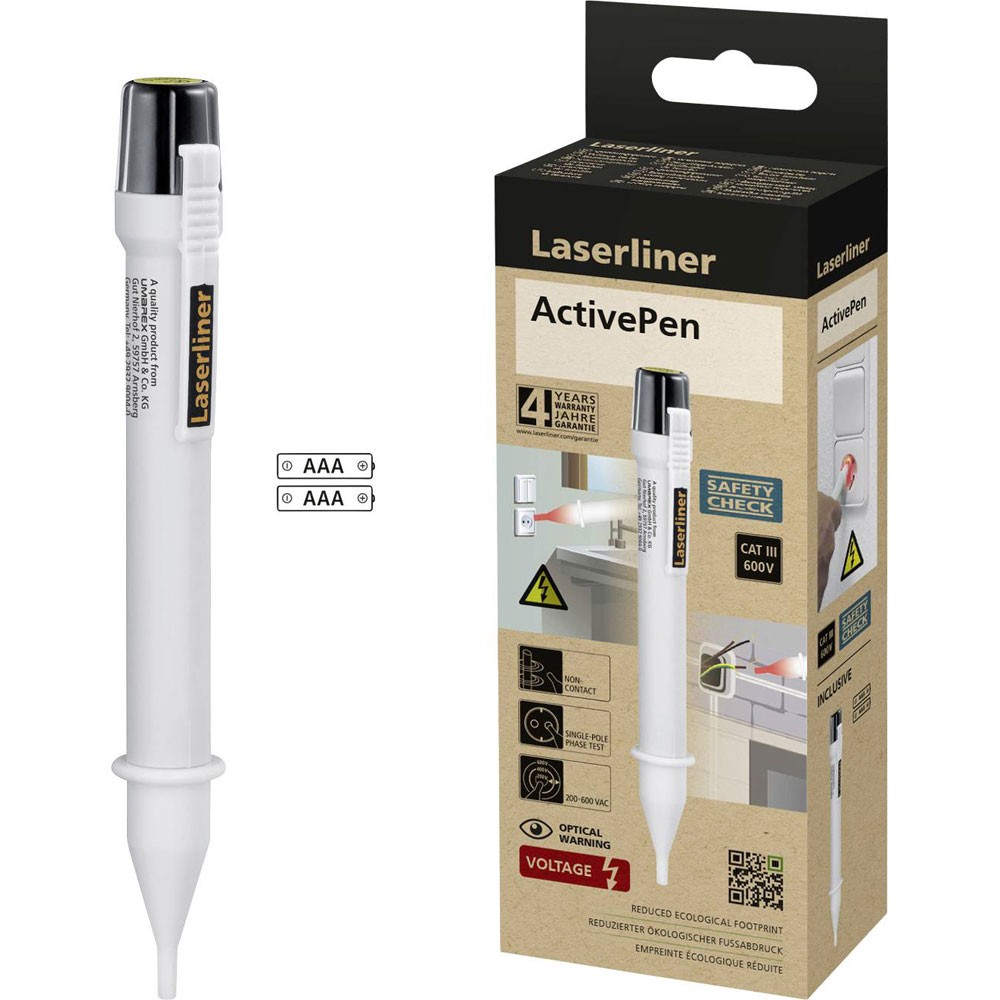 Laserliner 083.007E Activepen Voltage Tester Contactless Design Cancel Input