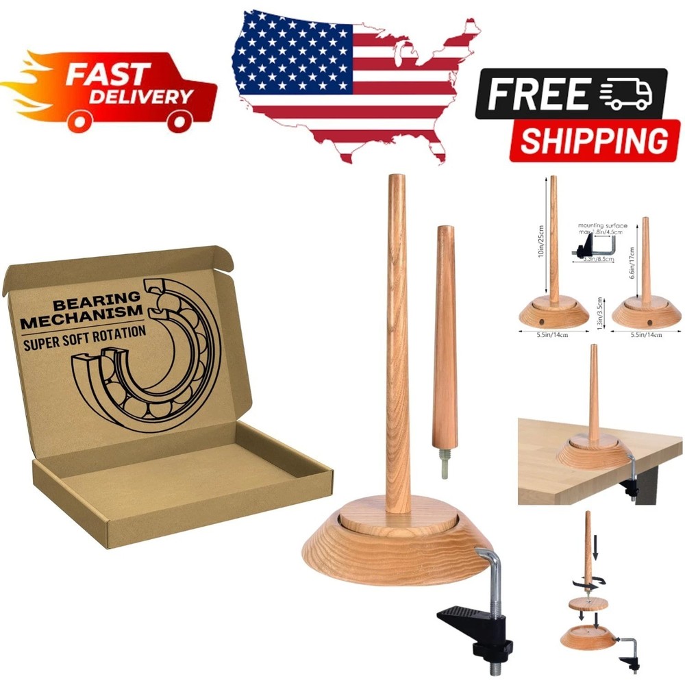 Versatile Yarn Spool Rack - 22 lb Capacity with Effortless Assembly & Stability