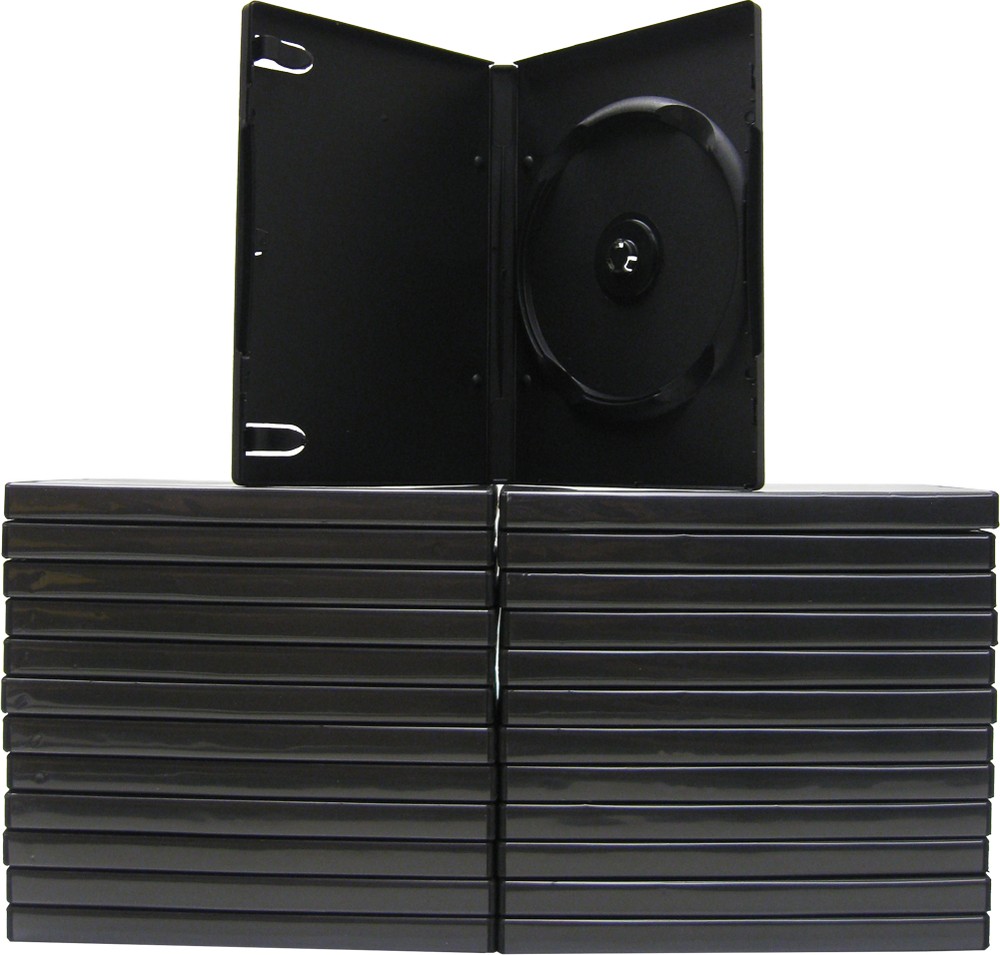 (25) DVD Cases Standard Black STURDY Replacement Boxes 14mm Empty #DVBR14BKST