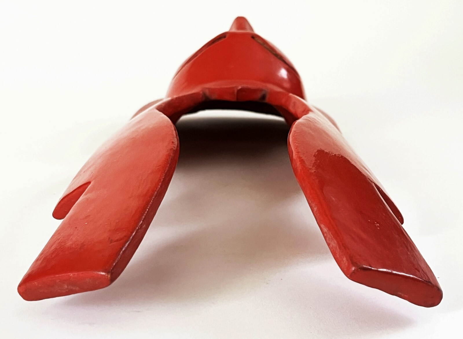 VICTORIANO SALGADO MEXICAN MICHOACAN URUAPAN WOOD MAQUE LACQUER RED COCUCHA MASK