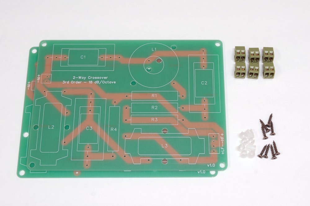 General Purpose DIY Speaker Crossover Board PCB 2-Way - 3rd Order 18dB/Octave