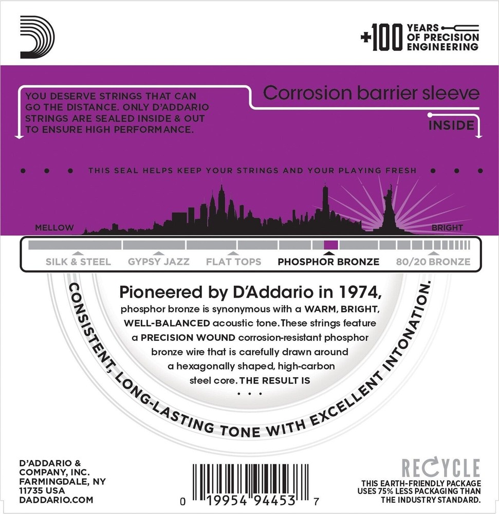 D'Addario Guitar Strings EJ38H Phosphor Bronze EJ38H