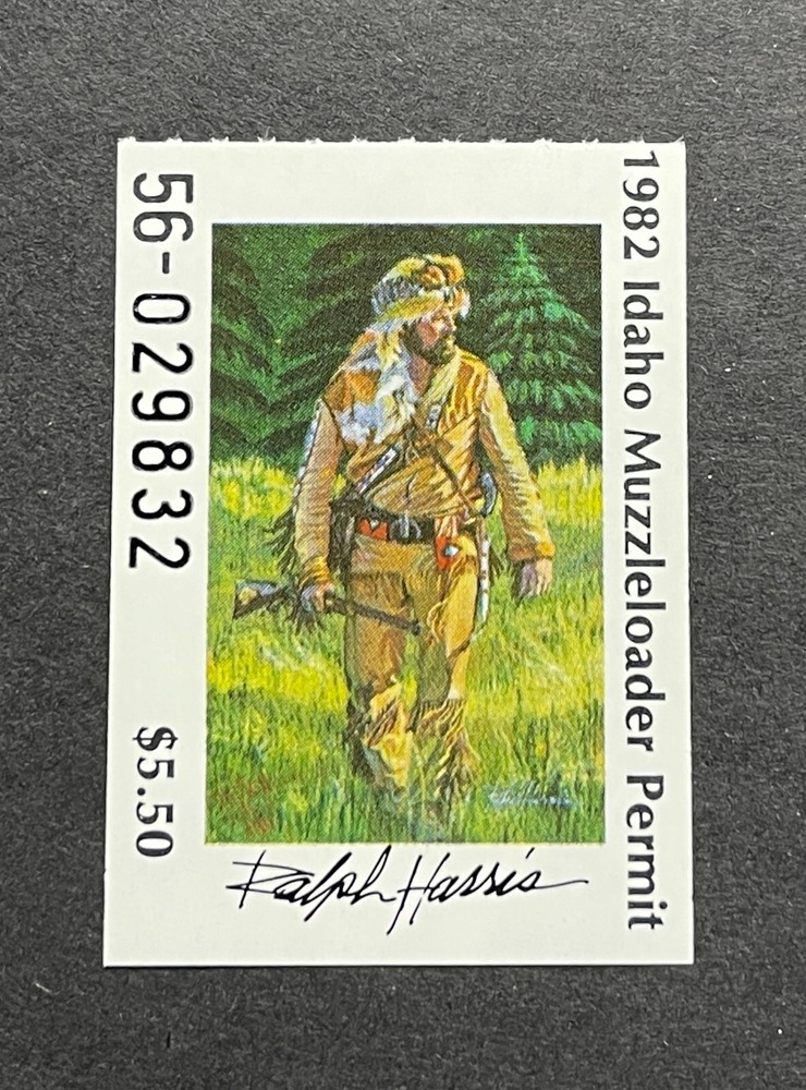 1982 IDAHO - Muzzleloader Stamp - Lot2 - MNH **ARTIST SIGNED** Ralph Harris