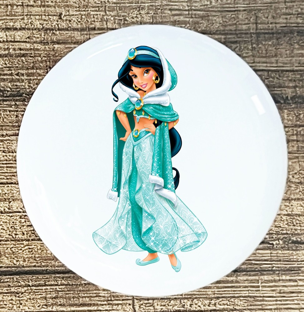Jasmine Disney Princess kitchen cabinet knobs white ceramic knob pull