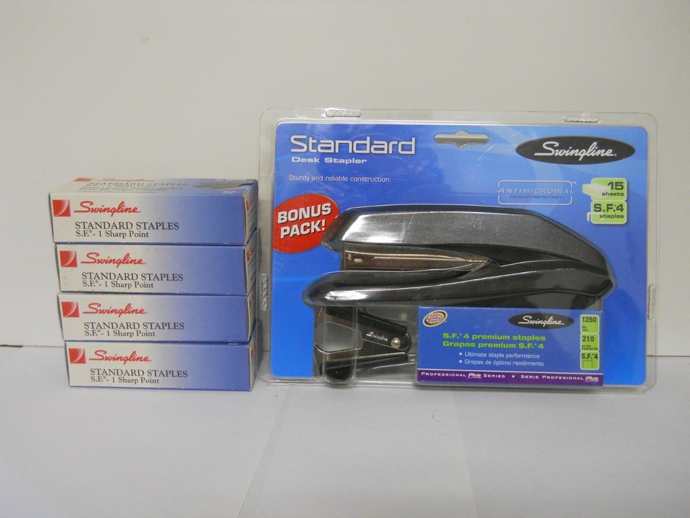 Lot- Swingline Standard Stapler. Destapler, & 21,250 Staples 1 Sharp Point