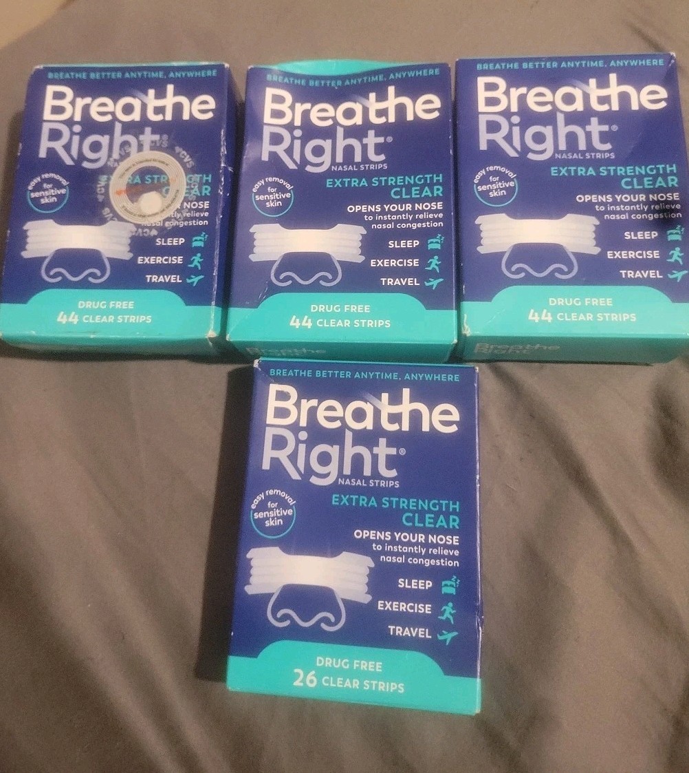 158 BREATHE RIGHT NASAL STRIPS EXTRA STRENGTH~SENSITIVE SKIN~3 X 44 CT BOXS 2029