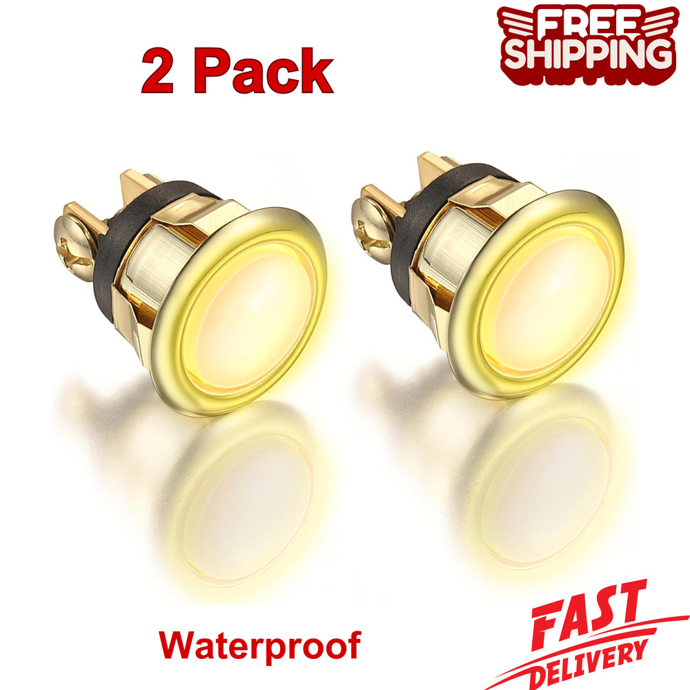 2Pack Lighted Doorbell Button Replacement, Easy to Install Wired Doorbell Button