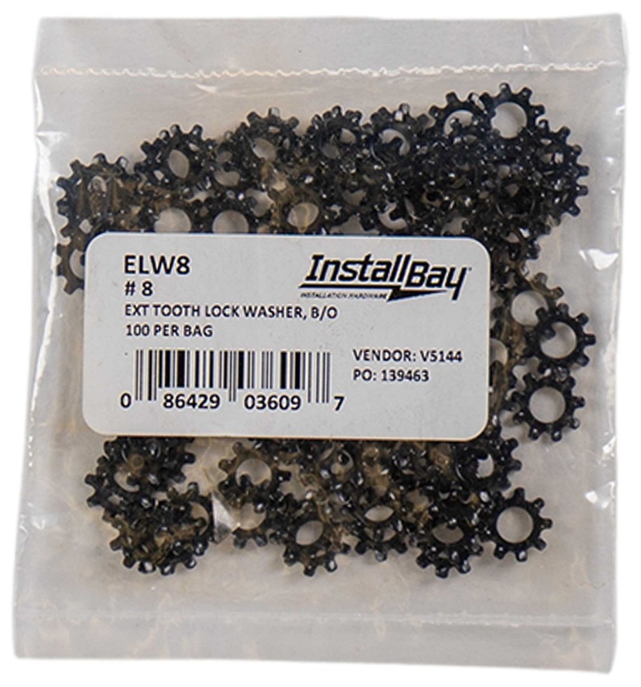 Install Bay ELW8 Model ELW8 External Tooth Lock Washer 100 Pack