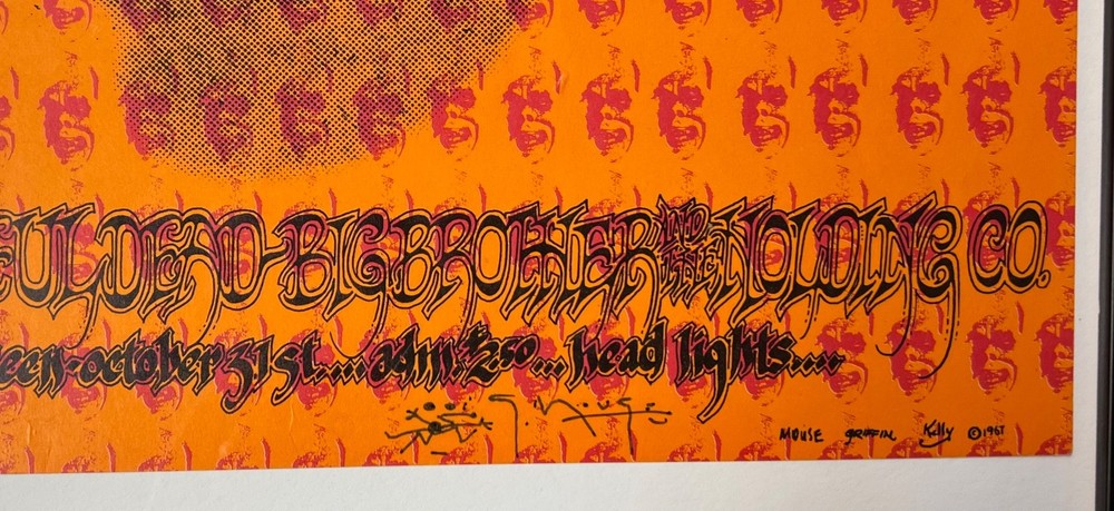 Grateful Dead Original Trip or Freak poster SIGNED
