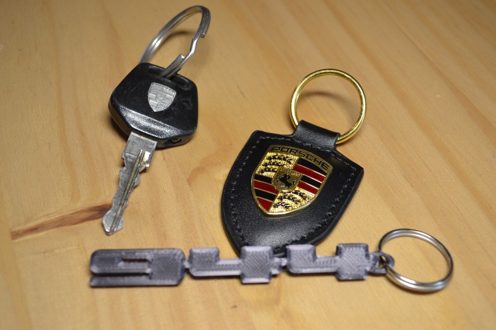 944 Porsche Keychain Plastic Fun Gift Novelty Logo