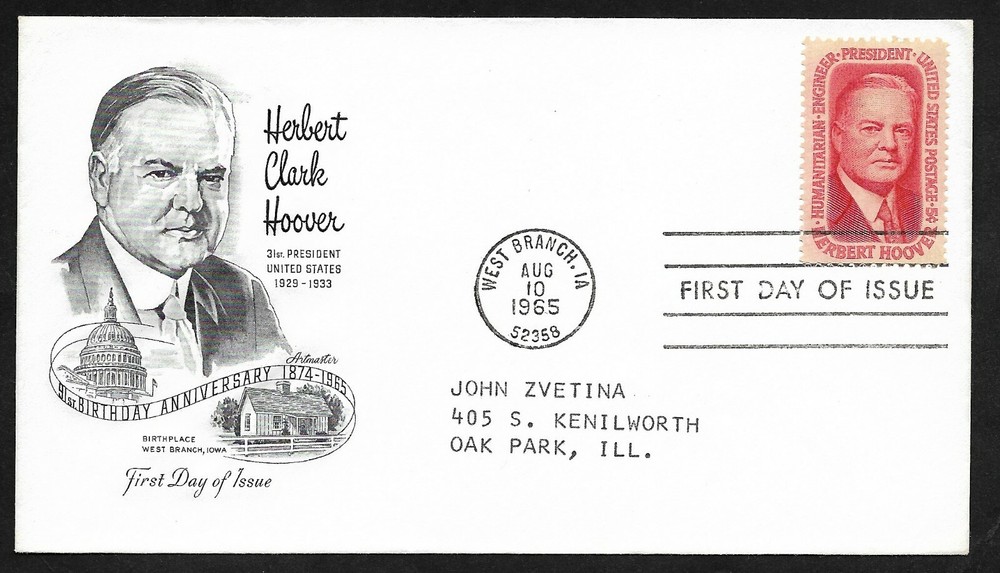 #1269 5c Herbert Hoover - Artmaster FDC