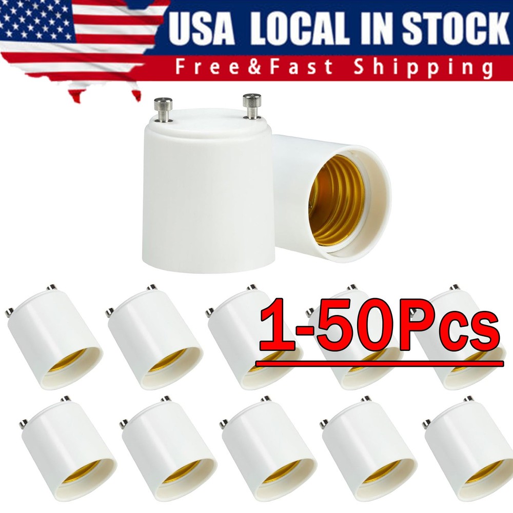 GU24 To E27 /E26 Screw LED Light Lamp Bulb Base Adapter Socket Converter Adaptor