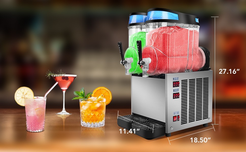 30L Commercial Slushie Machine, Frozen Drink Margarita Machine for Bar Home Part