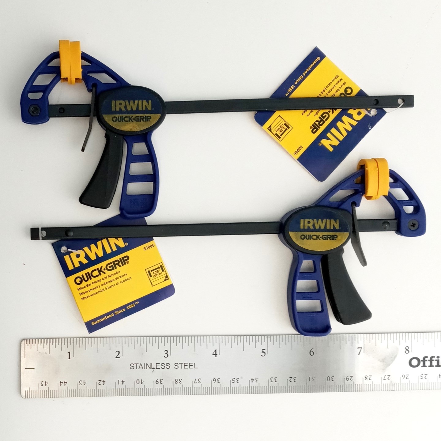 Irwin MICRO Quick-Grip Bar Clamp (4-1/4") And Spreader (8") 2pcs. 53006