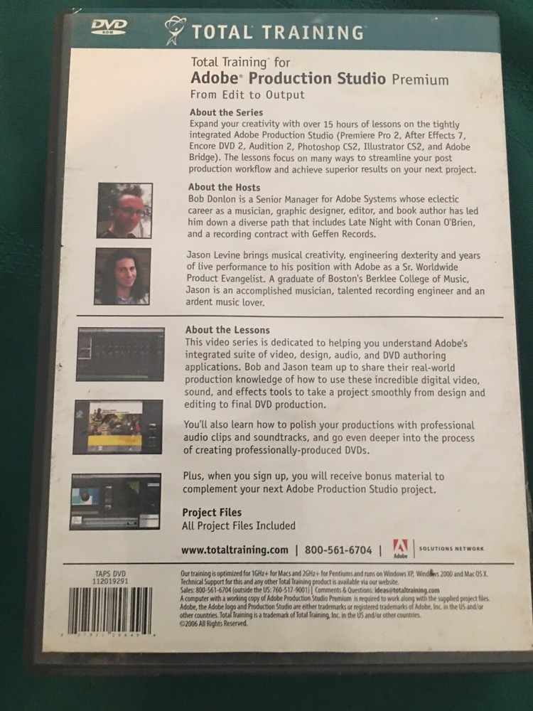 Total Training For Adobe Production Studio Premium PROFESSIONAL SERIES