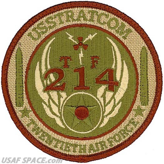 USAF USSTRATCOM -FORCE 214- LAND-BASED INTERCONTINENTAL BALLISTIC MISSILE PATCH