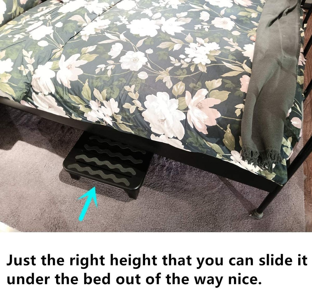 Solid Wood Bed Step Stool Super Large/Bedside Steps for High Beds/Solid Wood ...