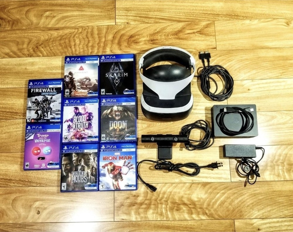 Sony PSVR Bundle Headset Camera 1 Controller 5 Games Free Shipping!
