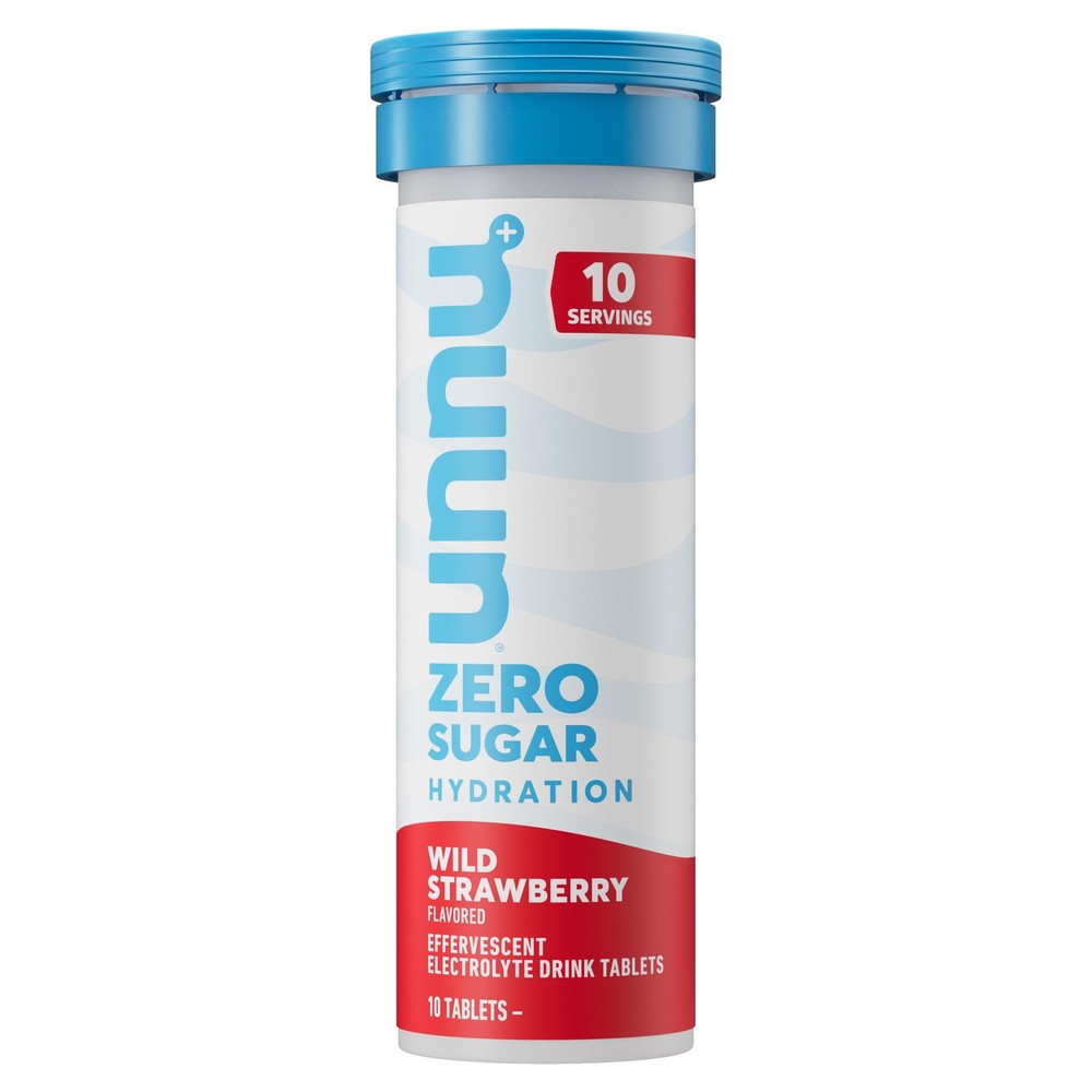 Nuun Zero Sugar Hydration Electrolyte Tablets Wild Strawberry 10 Count