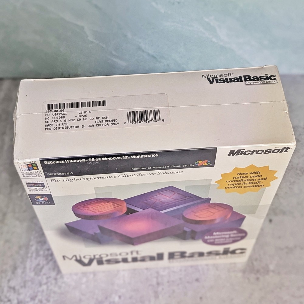 Microsoft Visual Basic Professional Edition Version 5.0 Academic BRAND NEW SEALE