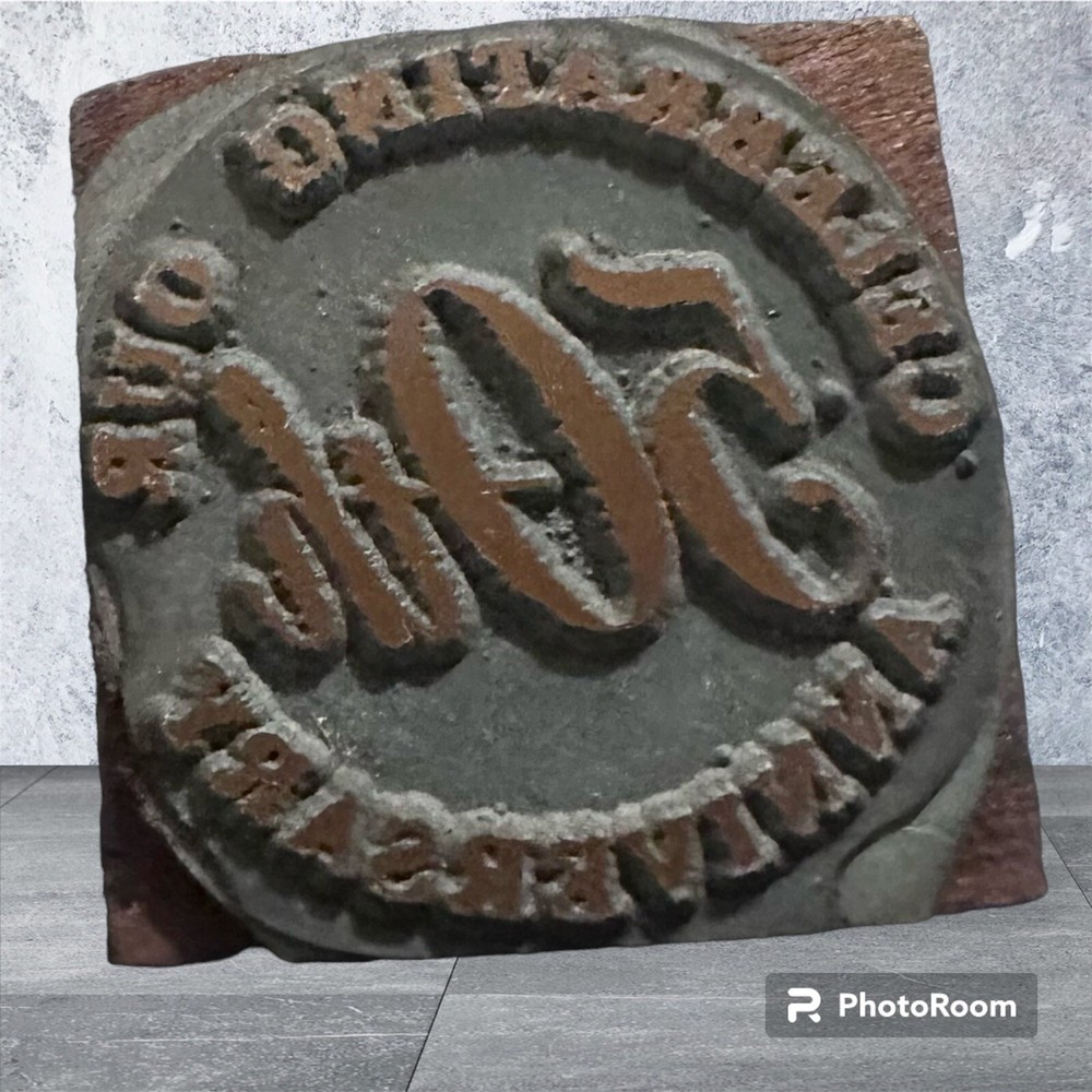 TINY Printer's Letterpress Block Celebrating Our 50th ANNIVERSARY 1x1