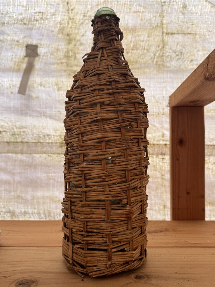 Vintage Wicker Wrapped Jug
