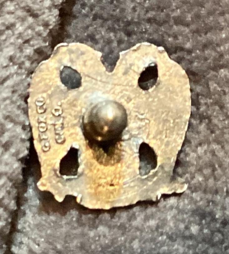Masonic Scottish Rite 32 Degree Double Eagle Silver Tone Lapel Pin Threaded Post