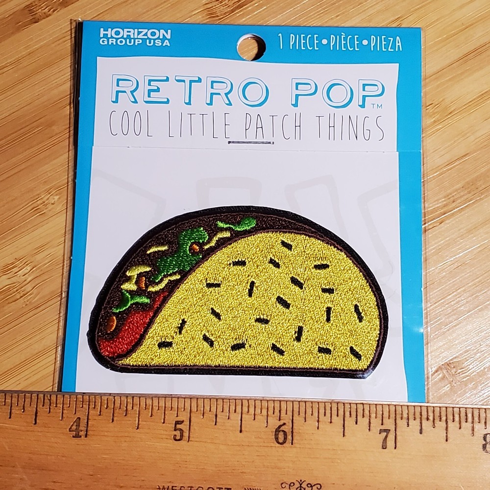 Taco Retro Pop Cool Little Patch Things Appliques Sew On Patch