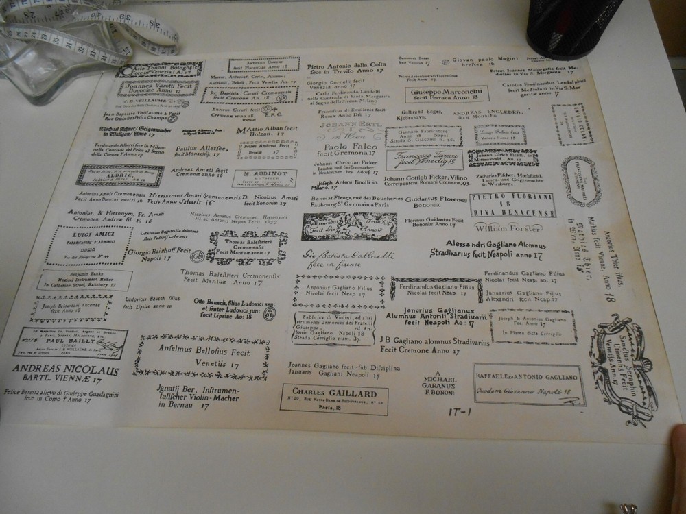 Poster - Violin Maker Labels
