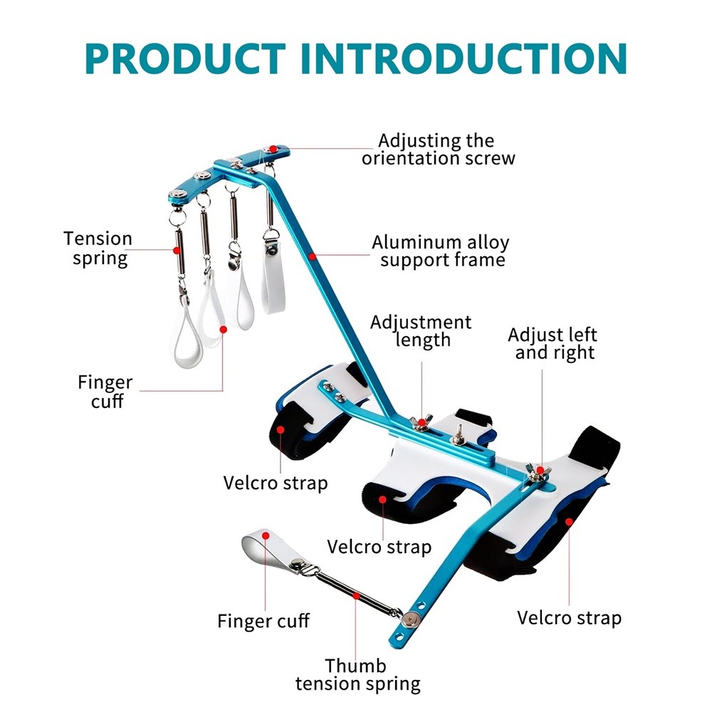 Hand Finger Wrist Exercise Device - Adjustable Therapy Exerciser