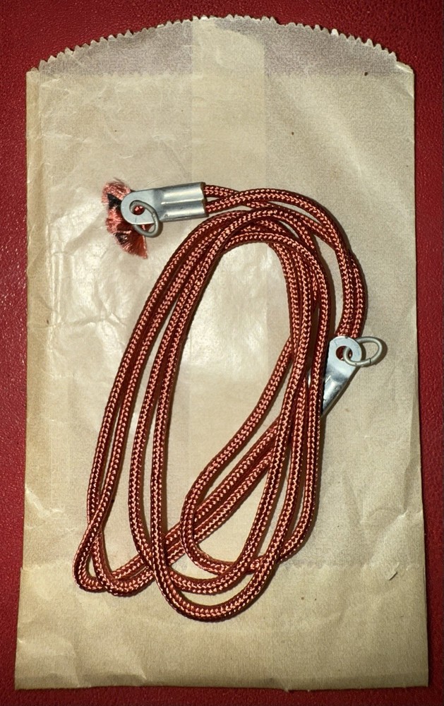 WW2 Orange / Red Dog Tag Cord NOS With Package