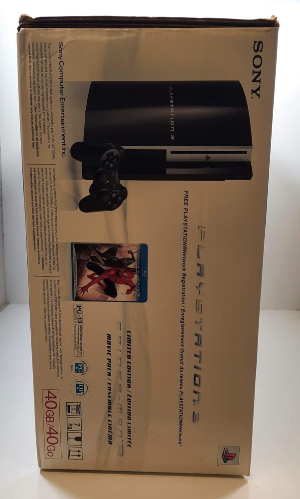 Empty Console Box for Sony Playstation 3 40GB Spider-Man 3 Bundle with Manuals