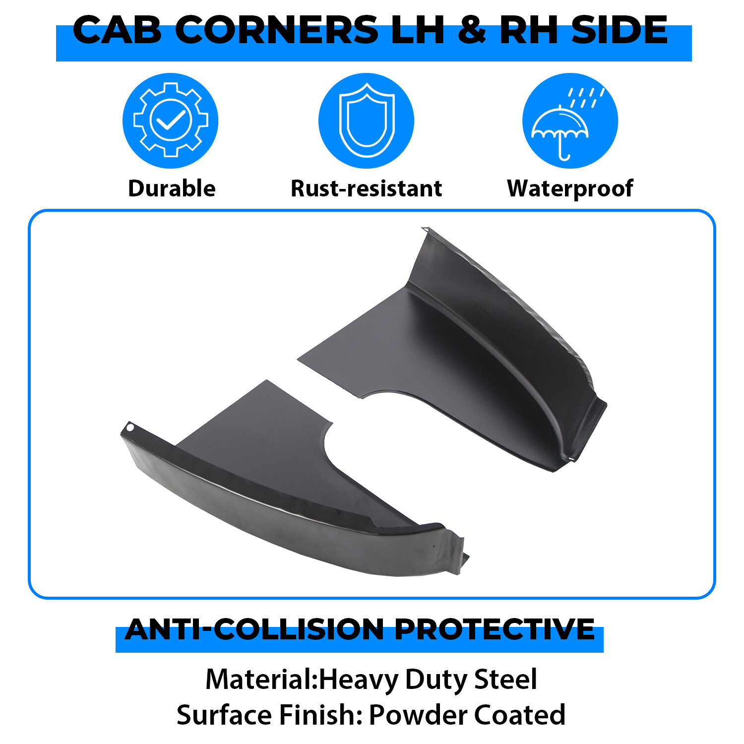 Cab Corners & Rocker Panels 4 PC Kit For 1973-1987 Chevy GMC C10 K10 Truck LH RH