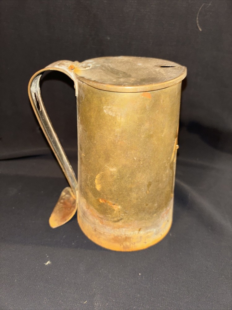 Vintage/Antique Cape Cod Brass Fire Starter Can 6.5”