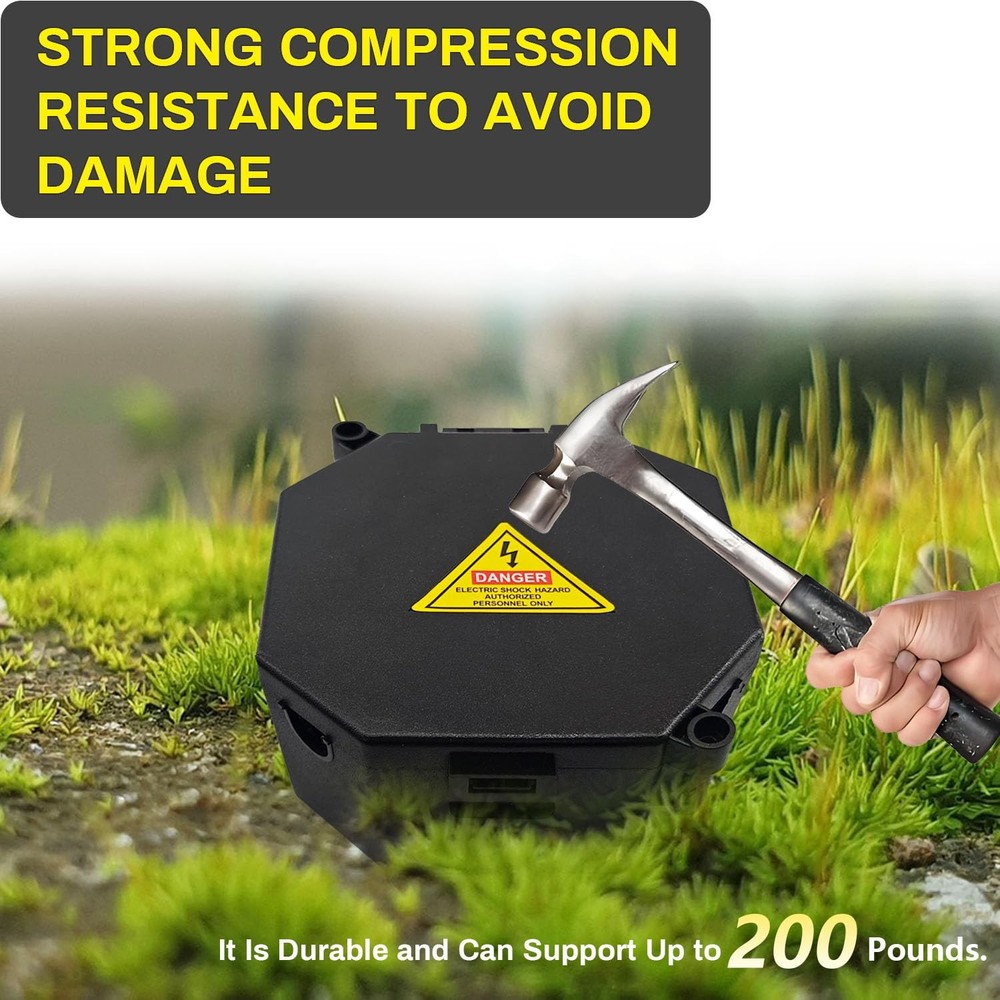 MIARALA Black Open Splice Junction Box (5 Pack),Electrical 5 pack,