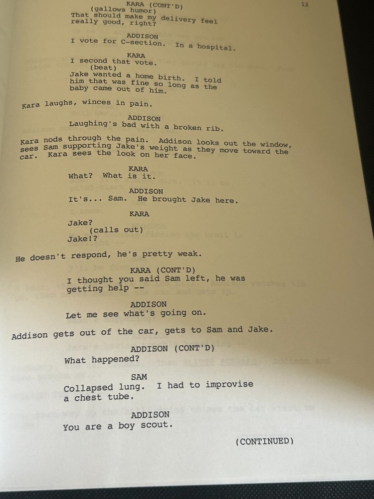 ORIGINAL SCRIPT PRIVATE PRACTICE THE HARD PART KATE WALSH TIM DALY